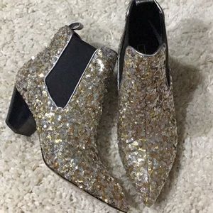 Marc Jacobs Silver Sequin booties